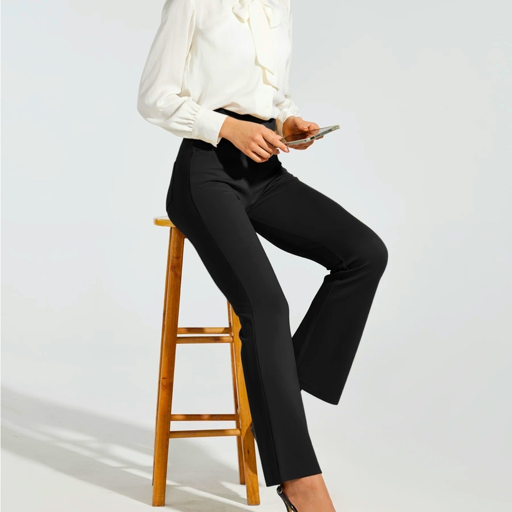 WILLIT Women's Yoga Dress Pants‎ Bootcut Comfort Pants XXL Black